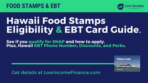 Hawaii Food Stamps and EBT Guide - Low Income Finance