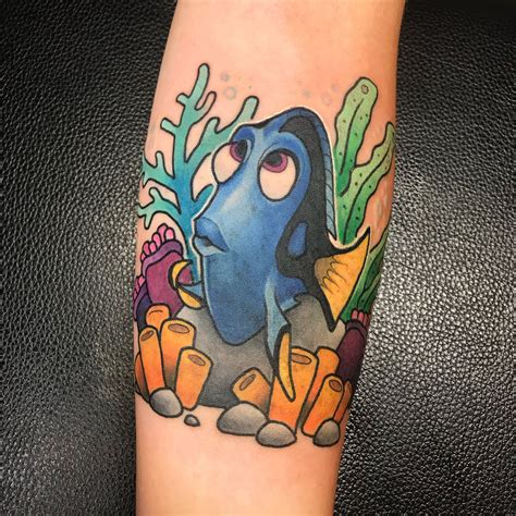 Dori From Finding Nemo Disney Tattoo by @aatu.fattattoo | Disney tattoos, Dory tattoo, Eve tattoo