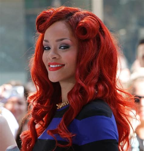 Rihanna Makeup Red Hair