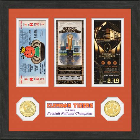 Clemson Tigers 2018 Football 3-Time National Champions Ticket Collecti