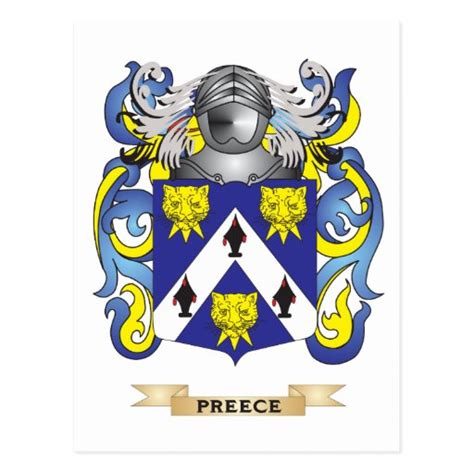 Preece Coat of Arms (Family Crest) Postcard | Zazzle