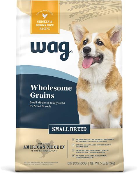 Amazon.com: Amazon Brand – Wag Small Breed Dry Dog Food, Chicken and Brown Rice, 5 lb Bag : Pet ...