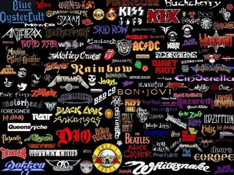 Hair Metal Band Logos | Rock and roll bands, Metal music bands, Band logos