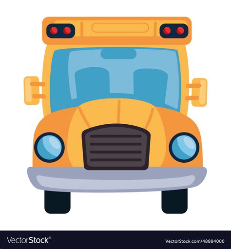 School bus isolated Royalty Free Vector Image - VectorStock