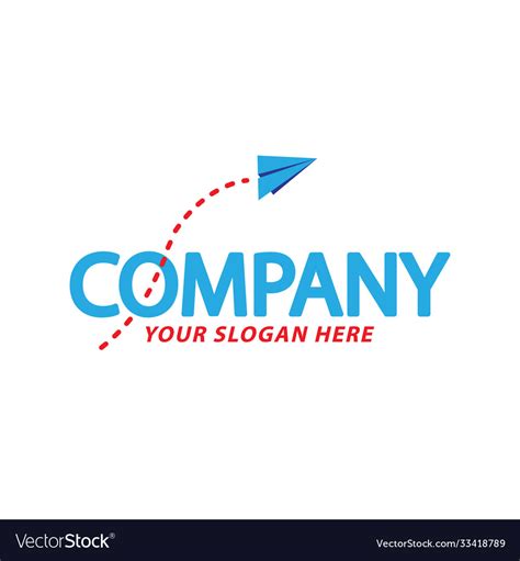 Creative paper plane logo design Royalty Free Vector Image