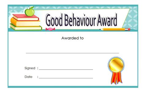 Good Behavior Certificate Free Printable 6 | Student inside Quality Good Behaviour Cer ...