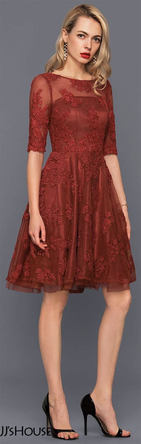 [US$ 149.00] A-Line Scoop Neck Knee-Length Tulle Lace Cocktail Dress - JJ's House | Cocktail ...