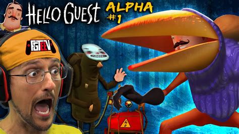 New HELLO NEIGHBOR the CROW GAME! (FGTeeV Hello Guest Alpha 1: The Never Ending Gameplay ) - YouTube