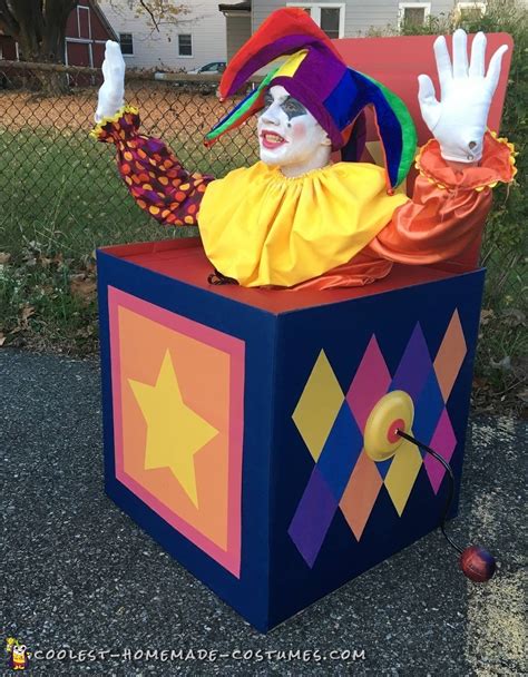 Amazing Homemade Jack in the Box Costume for Halloween