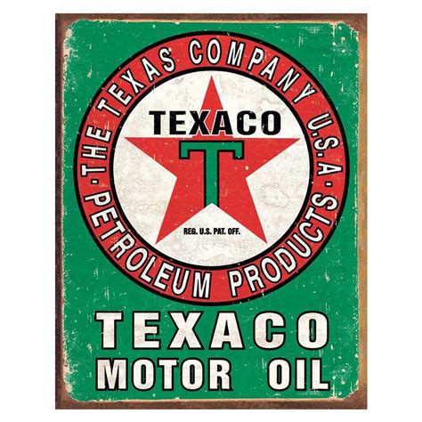 Vintage Metal Sign - Texaco Motor Oil