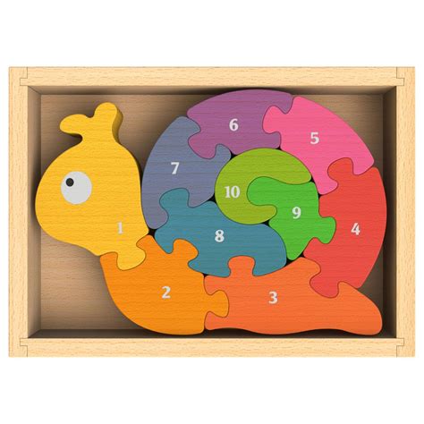 BeginAgain Number Snail Wooden Puzzle | Wooden puzzles, Scroll saw patterns, Puzzles for kids