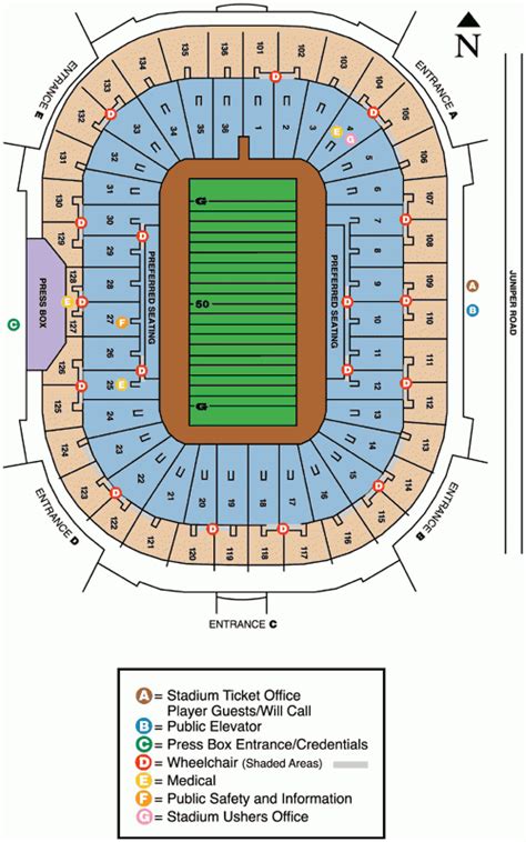 Detailed Notre Dame Stadium Seating Chart - Seating-Chart.net