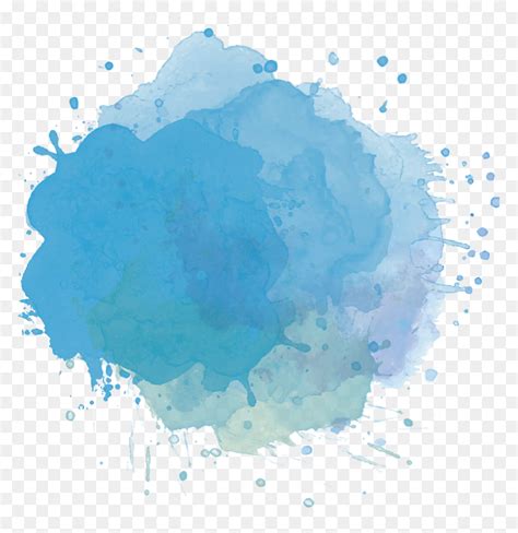 Blue Watercolor Splash Background, HD Png Download - vhv