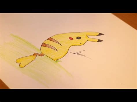 How I draw Pikachu cute (heart tail). - YouTube