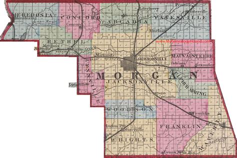 Morgan County, Illinois 1870 Map