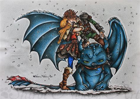 How to Train Your Dragon - Kiss by ShiroiNekosArt on DeviantArt