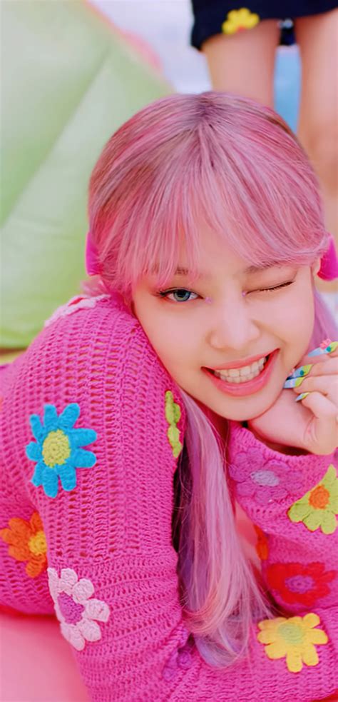 1080x2240 Resolution BLACKPINK Jennie Wink Pink Hair 1080x2240 Resolution Wallpaper - Wallpapers Den