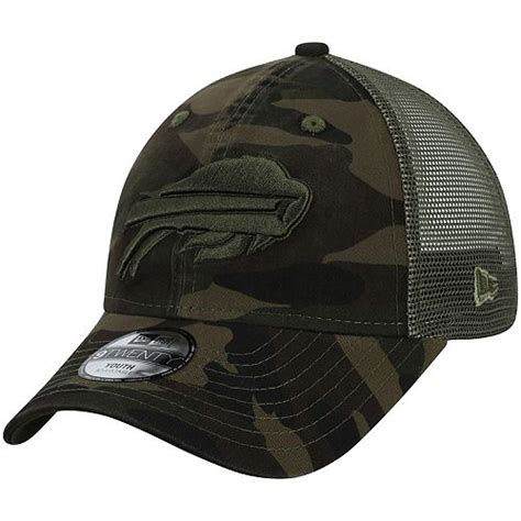 Youth New Era Camo Buffalo Bills Tonal Trucker 9TWENTY Adjustable Hat