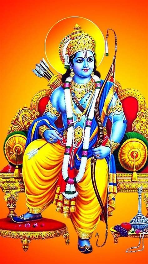 Lord Ram, Sitting On Sinhasan, god, bhakti, jai shree ram, HD phone ...