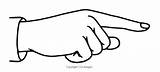 Pointing Hand Coloring Page sketch template