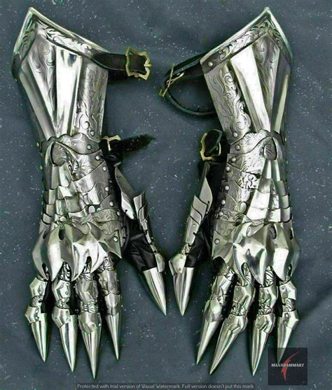 Medieval Gauntlet Gloves Pair Brass Accents Knight Crusader - Etsy | Guantes elegantes ...