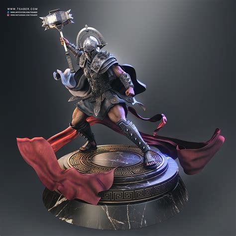 Taregh Saber - Ares Statue Collectible - Blood of Zeus