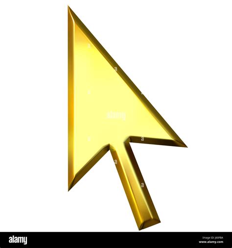 pointer golden click cursor arrow gold mouse isolated graphic ...