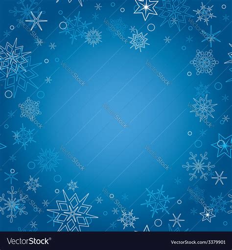 Background - blue christmas card with snowflakes Vector Image