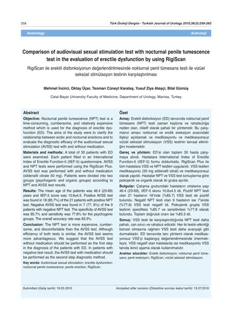 (PDF) Comparison of audiovisual sexual stimulation test with nocturnal penile tumescence test in ...