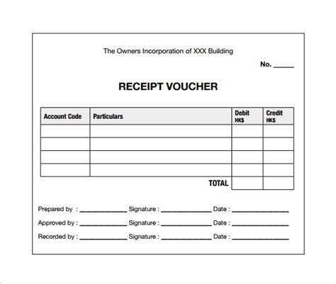 FREE 10+ Sample Receipt Voucher Templates in PDF | MS Word