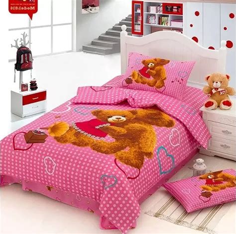 Teddy Bear Bedding set duvet cover bed in a bag sheet Cartoon cute Baby ...