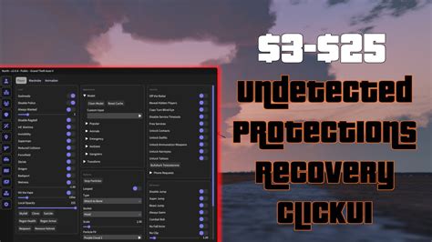 North | GTA V Mod Menu Showcase! | Click UI, Recovery options, Great protections, affordable ...