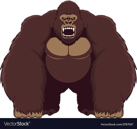 Angry gorilla Royalty Free Vector Image - VectorStock Gorilla Gorilla ...