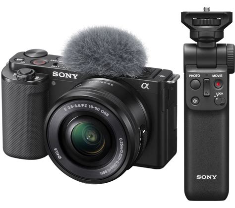 SONY ZV-E10L Mirrorless Vlogging Camera, 16-50 mm OSS Lens & GP-VPT2BT ...