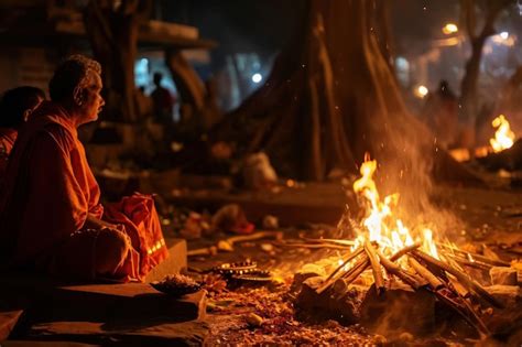 Premium Photo | Hindu purohit worships Goddess Saraswati with mantras and yajna