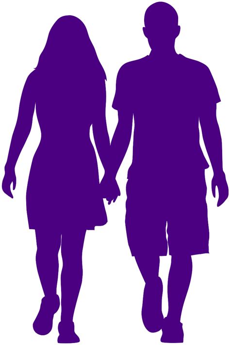 Couple Holding Hands Silhouette | Free vector silhouettes