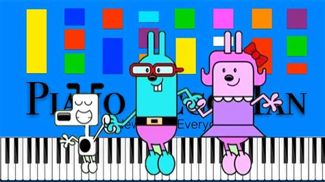 Wow! Wow! Wubbzy! Happy Hop Slow EASY Medium 4K Piano Tutorial - YouTube