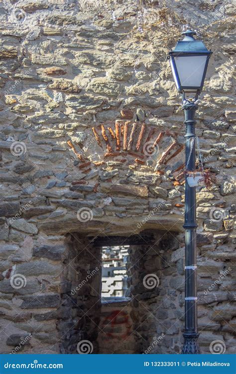 The Architecture of Kavala. Window-recess from the Fortress in the Old Town - Detail. with a ...