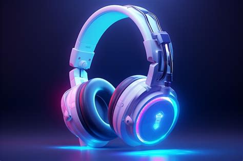 Premium AI Image | Headphones wireless digital device with vivid RGB ...