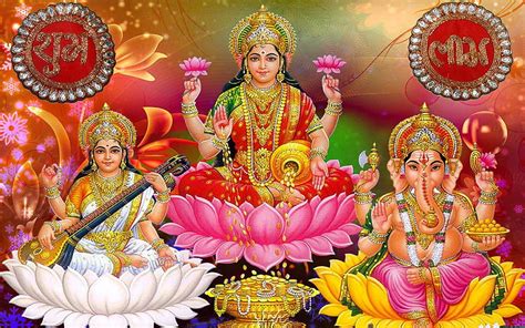 Laxmi Ganesh Saraswati Diwali, laxmi ganesh ji HD wallpaper | Pxfuel