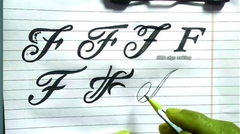 How to write stylish Letter F in different ways |Alphabets F stylish writing | RUA sign writing ...