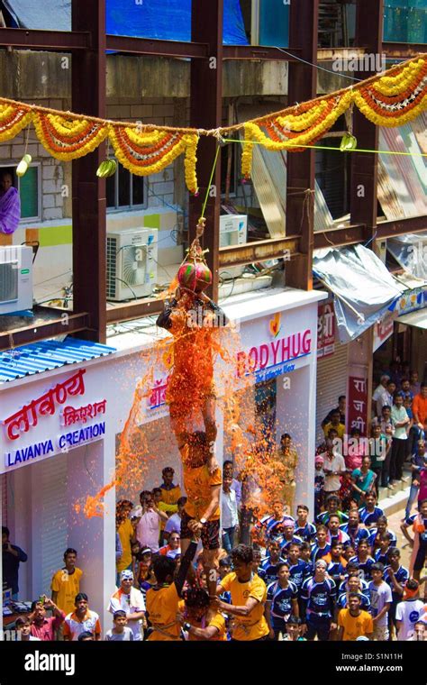 Dahi handi festival in Mumbai Stock Photo - Alamy