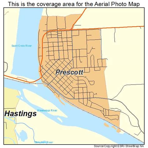 Aerial Photography Map of Prescott, WI Wisconsin