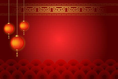 Premium Vector | Chinese new year background on red