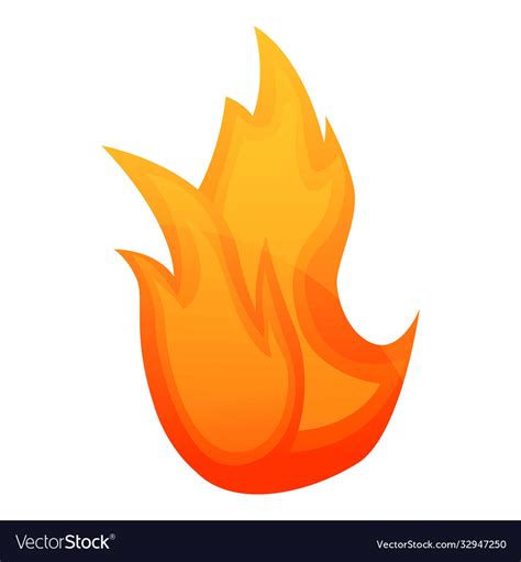 Blaze fire flame icon cartoon style Royalty Free Vector