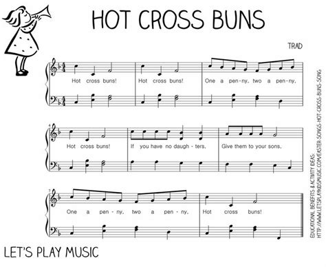 Hot Cross Buns : Easter Songs - Let's Play Music | Hot cross buns, Lets play music, Music for kids