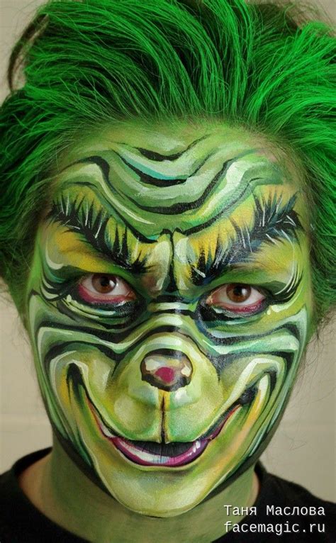 Grinch Face Painting at PaintingValley.com | Explore collection of Grinch Face Painting