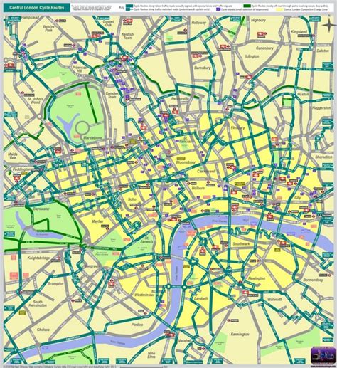 London central cycle routes map London Map, London City, Cycling Route, Route Map, City Photo ...