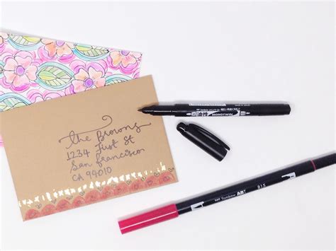 Embellished happy mail envelopes - Tombow USA Blog