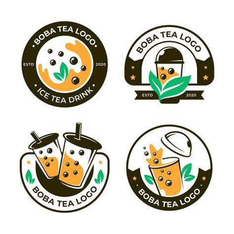 Boba tea logo vector free download